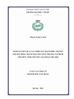 Luận văn Đánh giá kết quả can thiệp nút mạch Điều trị tổn thương Động mạch thận do chấn thương tại bệnh viện hữu nghị việt Đức giai Đoạn 2021–2025