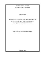 Luận văn mô hình nhận dạng sinh trắc học Đa phương thức khuôn mặt – vân tay với cơ chế tìm kiếm song song