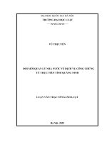 Luận văn Đổi mới quản lý nhà nước về dịch vụ công chứng từ thực tiễn tỉnh quảng ninh