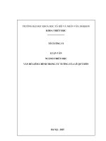 Luận văn vấn Đề liêm chính trong tư tưởng của lê quý Đôn
