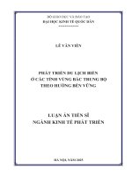 Phát triển du lịch biển Ở các tỉnh vùng bắc trung bộ theo hướng bền vững