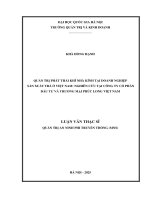 Luận văn quản trị phát thải khí nhà kính tại doanh nghiệp sản xuất trà Ở việt nam nghiên cứu tại công ty cổ phần Đầu tư và thương mại phúc long việt nam