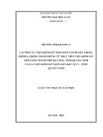 Luận văn quản trị nhà nước và phòng, chống tham nhũng