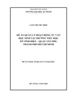 Quản lý hoạt Động tư vấn học sinh trường tiểu học tô vĩnh diện – quận tân phú, thành phố hồ chí minh