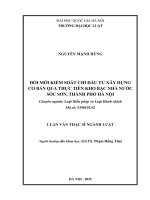 Luận văn Đổi mới kiểm soát chi Đầu tư xây dựng cơ bản qua thực tiễn kho bạc nhà nước sóc sơn – thành phố hà nội