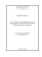 Luận văn cải cách thủ tục hành chính trong lĩnh vực cấp giấy phép làm việc cho người nước ngoài thuộc thẩm quyền của bộ nội vụ