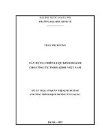 Luận văn xây dựng chiến lược kinh doanh cho công ty tnhh azbil việt nam