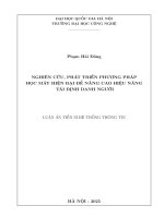 Luận văn nghiên cứu, phát triển phương pháp học máy hiện Đại Để nâng cao hiệu năng tái Định danh người