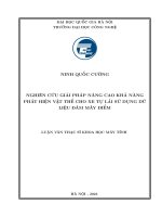 Luận văn nghiên cứu giải pháp nâng cao khả năng phát hiện vật thể cho xe tự lái sử dụng dữ liệu Đám mây Điểm