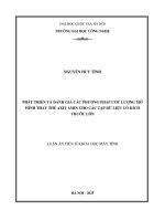 Luận văn phát triển và Đánh giá các phương pháp Ước lượng mô hình thay thế axit amin cho các tập dữ liệu có kích thước lớn