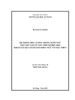 Hệ thống biểu tượng trong ngôn ngữ thơ việt nam từ góc nhìn kí hiệu học (khảo sát qua sách giáo khoa ngữ văn bậc thpt