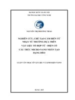 Luận văn nghiên cứu, chế tạo cảm biến từ nhạy từ trường dựa trên vật liệu tổ hợp từ   Điện có cấu trúc micro nano nhân tạo dạng dẻo