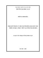 Luận văn trợ giúp pháp lý cho người dân tộc thiểu số qua thực tiễn tại tỉnh thanh hoá