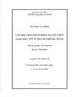 Văn hoá doanh nghiệp tại tổ chức giáo dục fpt Ở thành phố Đà nẵng