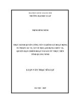 Luận văn thực hiện chính quyền Điện tử trong giải quyết thủ tục hành chính Ở tỉnh quảng ninh
