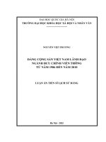 Đảng cộng sản việt nam lãnh Đạo ngành bưu chính viễn thông từ năm 1986 Đến năm 2010