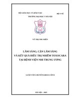 Lâm sàng, cận lâm sàng và kết quả điều trị nhiễm Toxocara tại Bệnh viện Nhi Trung ương