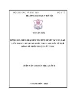 Đánh giá hiệu quả điều trị tụt huyết áp của các liều phenylephrine khác nhau sau gây tê tuỷ sống để phẫu thuật lấy thai