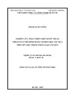 Tóm tắt nghiên cứu, phát triển một số kỹ thuật trích xuất mô hình mạng nơ ron học sâu dựa trên dữ liệu trong phân loại văn bản