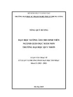 Dạy học xướng Âm cho sinh viên ngành giáo dục mầm non trường Đại học quy nhơn