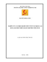 Nghiên cứu cải thiện Độ bền mòn vít Ép tải trọng cao bằng giải pháp thiết kế kết hợp phun phủ hvof