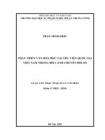 Phát triển văn hóa Đọc tại thư viện quốc gia việt nam trong bối cảnh chuyển Đổi số