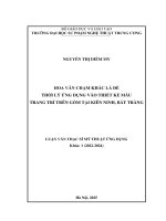 Hoa văn chạm khắc lá Đề thời lý Ứng dụng vào thiết kế mẫu trang trí trên gốm tại kiên ninh, bát tràng