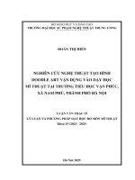 Nghiên cứu nghệ thuật tạo hình doodle art vận dụng vào dạy học mĩ thuật tại trường tiểu học vạn phúc, xã nam phù, thành phố hà nội