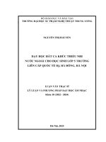 Dạy học hát ca khúc thiếu nhi nước ngoài cho học sinh lớp 5 trường liên cấp quốc tế iq, hà Đông, hà nội