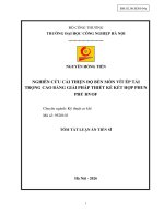 Tóm tắt nghiên cứu cải thiện Độ bền mòn vít Ép tải trọng cao bằng giải pháp thiết kế kết hợp phun phủ hvof