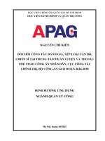 Luận văn thạc sĩ Đổi mới công tác Đánh giá, xếp loại cbcs tại trung tâm huấn luyện và thi Đấu thể thao cand, cục công tác chính trị, bộ công an giai Đoạn 2026 2030