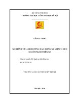 Nghiên cứu Ảnh hưởng dao Động xe khách Đến người ngồi trên xe