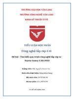 Công nghệ lắp ráp Ô tô Đề bài  tìm hiểu quy trình công nghệ lắp ráp xe toyota camry 2 5q 2023