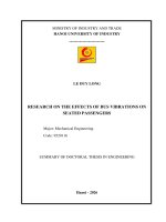 Research on the effects of bus vibrations on seated passengers