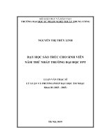 Dạy học sáo trúc cho sinh viên năm thứ nhất trường Đại học fpt