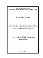 Dạy học hát then cho sinh viên thuộc câu lạc bộ hát dân ca tại phân hiệu Đại học thái nguyên tỉnh tuyên quang