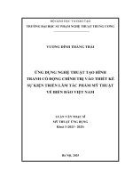Ứng dụng nghệ thuật tạo hình tranh cổ Động chính trị vào thiết kế sự kiện triển lãm tác phẩm mỹ thuật về biển Đảo việt nam