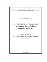 Dạy học Đọc nhạc cho học sinh trường tiểu học ngô sĩ kiện, xã thanh trì, hà nội