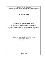 Ứng dụng hoa văn trang phục dân tộc thái vào thiết kế Đồ họa sự kiện lễ hội hoa ban 2025 tỉnh Điện biên