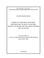 Nghiên cứu nghệ thuật chạm khắc Đình mông phụ vận dụng vào dạy học mĩ thuật tại trường tiểu học trung sơn trầm, sơn tây, hà nội