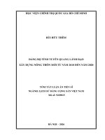 Tóm tắt Đảng bộ tỉnh tuyên quang lãnh Đạo xây dựng nông thôn mới từ năm 2010 Đến năm 2020