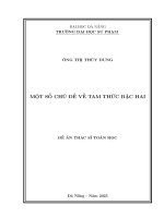 Một số chủ Đề về tam thức bậc hai