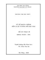 Từ số hoàn chỉnh Đến luật tương hỗ bậc hai