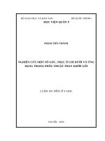 Nghiên cứu một số góc, trục Ở chi dưới và Ứng dụng trong phẫu thuật thay khớp gối