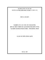 Nghiên Cứu Các Yếu Tố Ảnh Hưởng Đến Sự Phát Triển Du Lịch Sinh Thái Bền Vững Tại Khu Ramsar Tràm Chim, Tỉnh Đồng Tháp.pdf