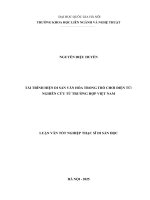 Tái trình hiện di sản văn hóa trong trò chơi Điện tử nghiên cứu từ trường hợp việt nam