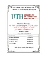 TKMH khai thác Đội tàu vận tải biển