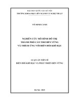 01050005798 nghiên cứu mô hình Đô thị thành phố cần thơ bền vững và thích Ứng với biến Đổi khí hậu