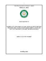 Nghiên cứu tổng hợp vật liệu zno fe3o4 bằng phương pháp hóa học xanh sử dụng dịch chiết lá bàng Để xúc tác cho phản Ứng khử methylene blue