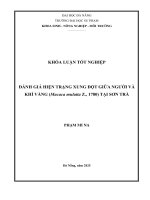 Đánh giá hiện trạng xung Đột giữa người và khỉ vàng (macaca mulatta z , 1780) tại sơn trà